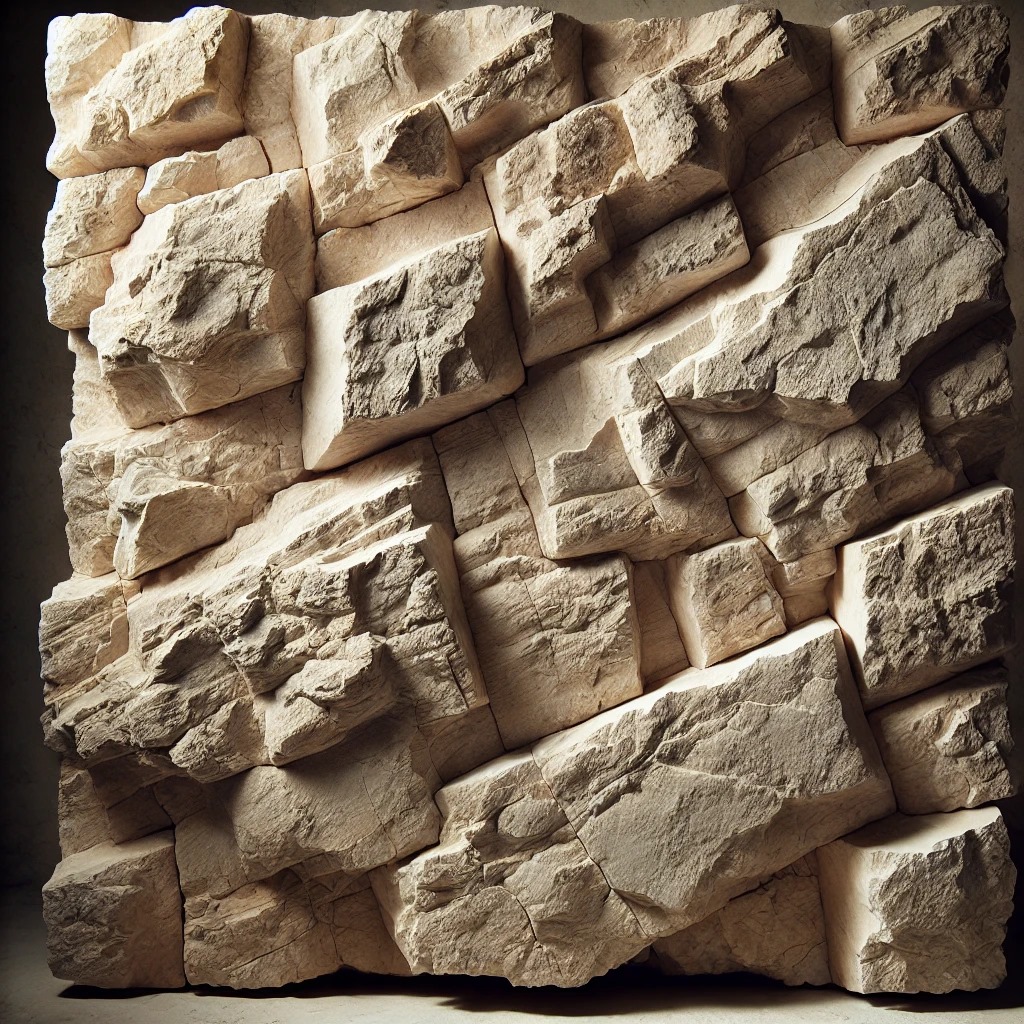 Limestone Rock Face - Elegância Rústica com Toques Naturais